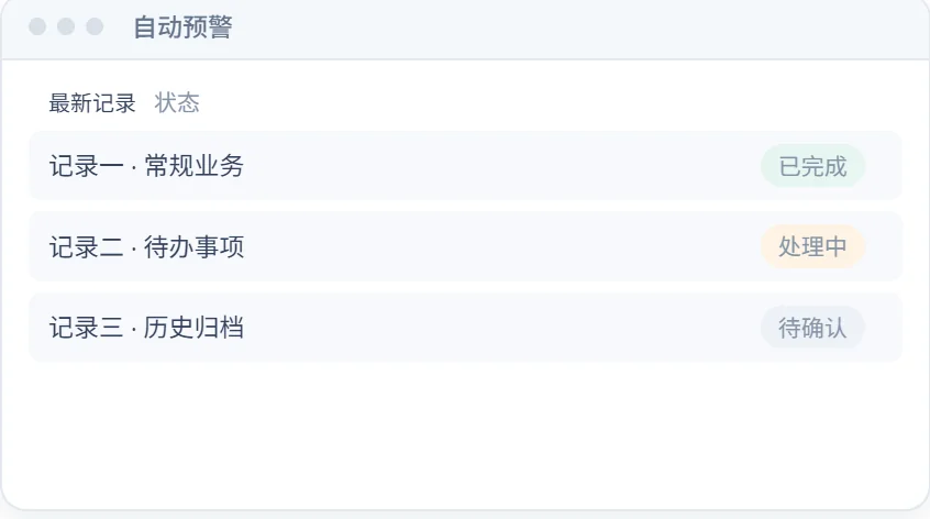 自动预警