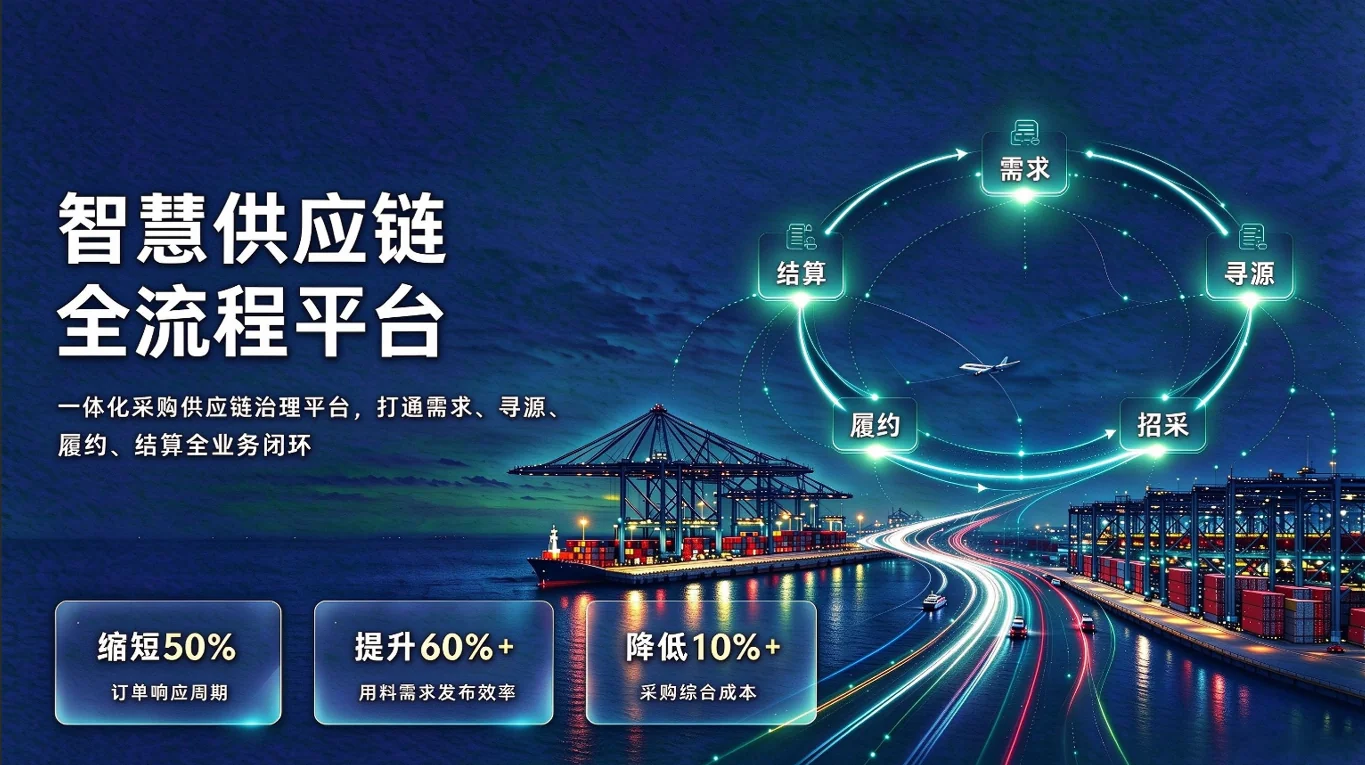 智慧供应链平台界面示意：采购执行跟踪